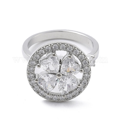 Вращающиеся открытые манжетные кольца для женщин RJEW-S402-07P-1