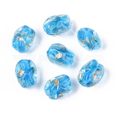 Ручной работы золотые и серебряные шарики фольги стекла FOIL-N030-02D-1