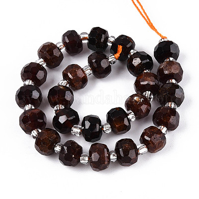 Натуральный оранжевый гранатовый бисер пряди G-N327-08A-04-1