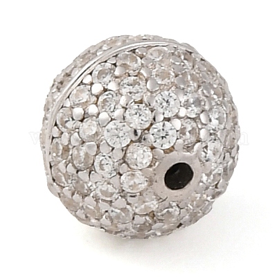 925 винтовая застежка из стерлингового серебра с микропаве и прозрачным фианитом. STER-U005-04P-1