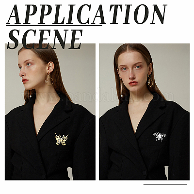 4 шт. 4 броши в виде бабочки и пчелы STAS-UN0034-84-1