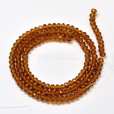 Граненые прозрачные стеклянные бусы пряди EGLA-J134-3x2mm-B12-1