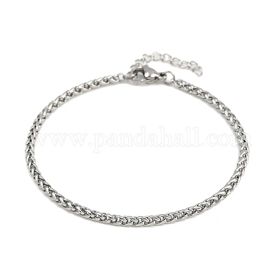 Браслеты-цепочки из нержавеющей стали 304 для унисекс BJEW-K282-01B-P-1