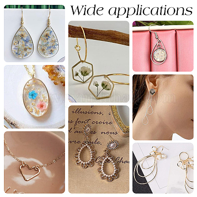 90 шт. 12-х стильных каплевидных латунных соединительных колец KK-PH0009-91-1