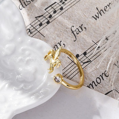 Кольца-манжеты из латуни с микропаве RJEW-G337-32G-1