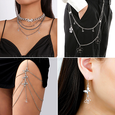 Подвески-бабочки из нержавеющей стали 304 в виде насекомых STAS-TAG0001-02P-1