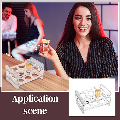 Акриловые держатели для 6 круглой рюмки AJEW-WH0473-04-1