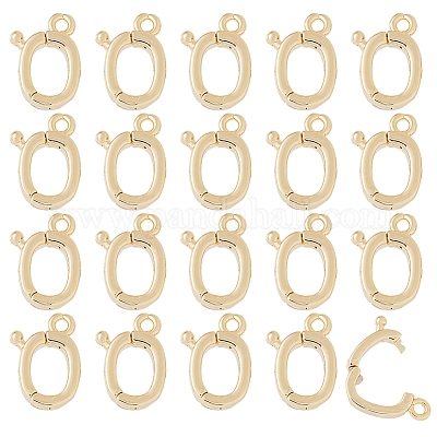 20 шт. латунные раскладывающиеся застежки KK-HS0001-36-1