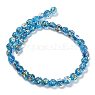 Нити стеклянных бусин из дихроичной фольги ручной работы DICH-U001-01A-1