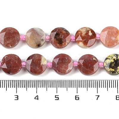 Натуральные нити из яшмы в цвету сливы G-C116-A16-01-1