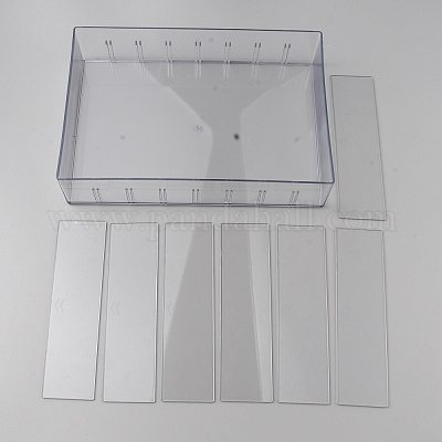 Прозрачный пластиковый ящик для хранения на 8 слот CON-WH0092-41-1