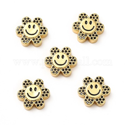 Стойки обшивки латунь кубического циркония бусы KK-M232-01G-B-1