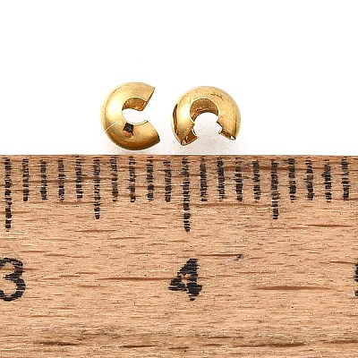 Крышки для обжимных бусин из нержавеющей стали 304 X-STAS-P239-34G-03-1