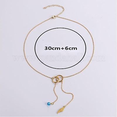 3 шт. Женское ожерелье с кисточками и перьями из нержавеющей стали GZ5002-1