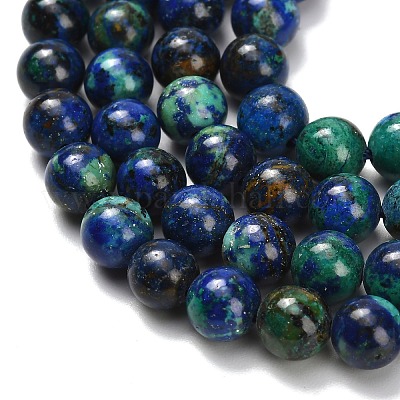 Натуральные нитки из бисера азурита G-Z110-C02-6mm-1