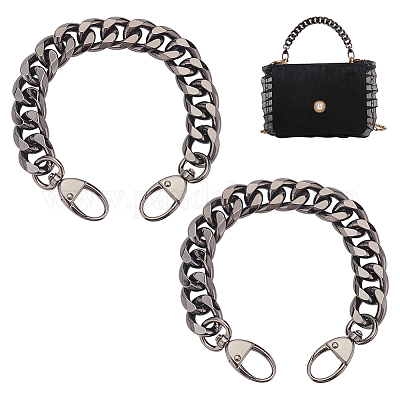 Shop WADORN 2Pcs 2 Style Aluminum & Iron Bag Curb Chains for Jewelry Making  - PandaHall Selected