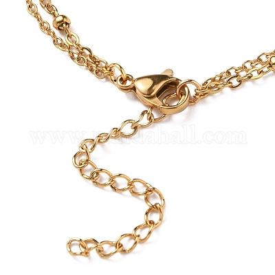 Многорядные браслеты из нержавеющей стали 304 с ионным покрытием (IP) AJEW-AN00332-02-1