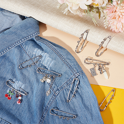 10 шт. 304 нержавеющая сталь английские булавки фурнитура для броши STAS-UN0058-48-1