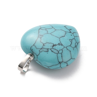 Синтетические бирюзовые подвески G-B042-02P-07-1