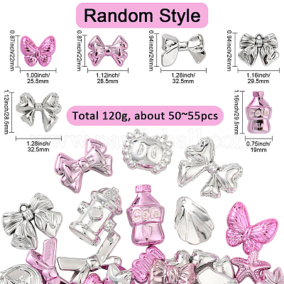 120 г гальванизированных непрозрачных акриловых бусин OACR-SP0001-78B-1