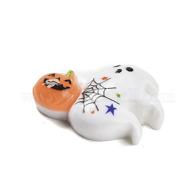 Кабошоны из непрозрачной смолы для Хэллоуина RESI-S393-01O-1