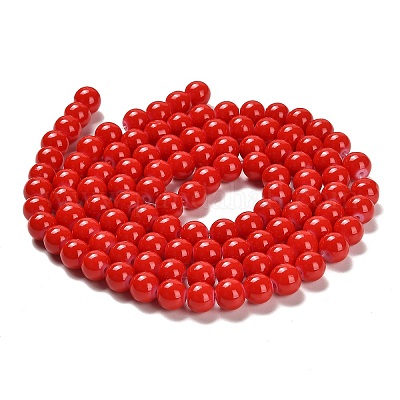 Окрашенные стеклянные бусины  DGLA-S071-8mm-49-1