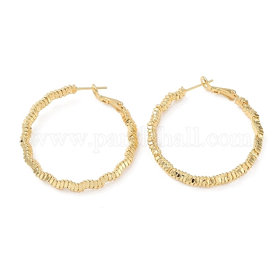 Серьги-кольца с круглым кольцом из латуни EJEW-A025-01A-1