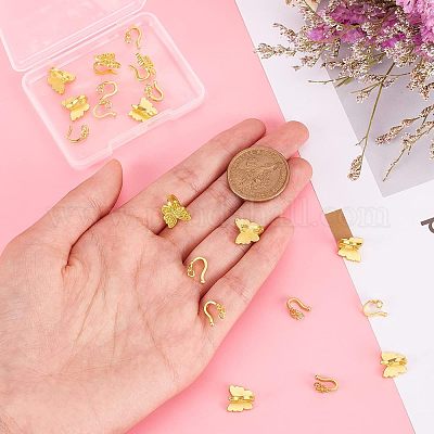 20 шт. 2-х стильная стойка с покрытием из латуни с крючками KK-FH0003-91-1