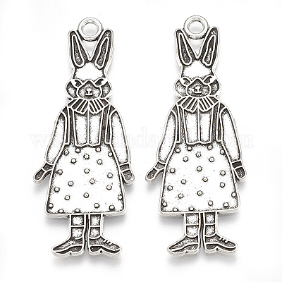 Настройки эмаль кулон кролик сплава тибетского стиля X-TIBE-S314-26AS-LF-1