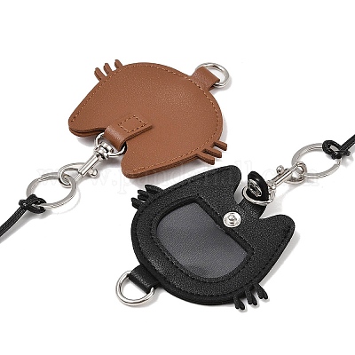 Подвеска в виде кошачьего мешочка для монет из искусственной кожи NJEW-Z099-01-1