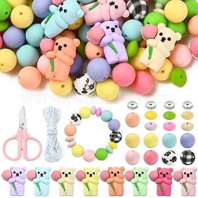 112шт 26 стиля силиконовые бусины&nbsp;SIL-YW0002-37-1