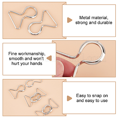 6 пара застежек из цинкового сплава FIND-BC0004-66P-1