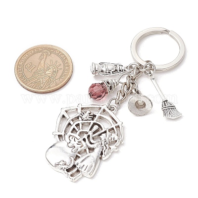 Брелки для ключей из цинкового сплава k9 в тибетском стиле на Хэллоуин KEYC-JKC01237-1