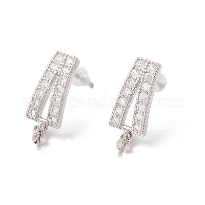 Латунные серьги EJEW-H086-08P-1