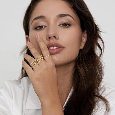 Наборы колец для пальцев из цинкового сплава с кристаллами в виде конского глаза/квадратного/плоского круглого кристалла со стразами FS-WG67419-03-1