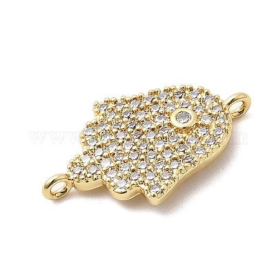 Подвески-соединители из латуни с микропаве из кубического циркония KK-H529-01A-G02-1