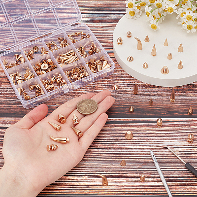 120 шт. набор заклепок из сплава 12 стилей FIND-WR0011-56G-1