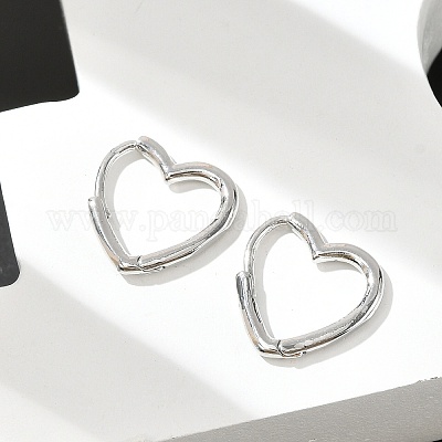 Латунные английском замке Серьги-кольца EJEW-C502-09P-1