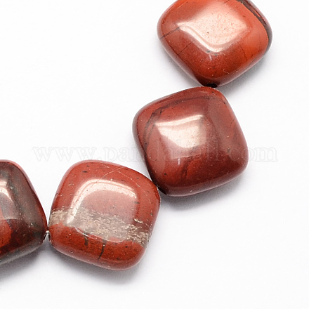 Rhombus Shaped Gemstone Natural Red Jasper Beads Strands G-S111-18-1