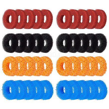 Superfindings 40 個 4 色スポンジ スタイル ジョイスティック ポジショニング補助リング ゲーム コンソール  ミックスカラー  20x4.5~5mm  穴：8~9.5mm  10個/カラー FIND-FH0005-22-1
