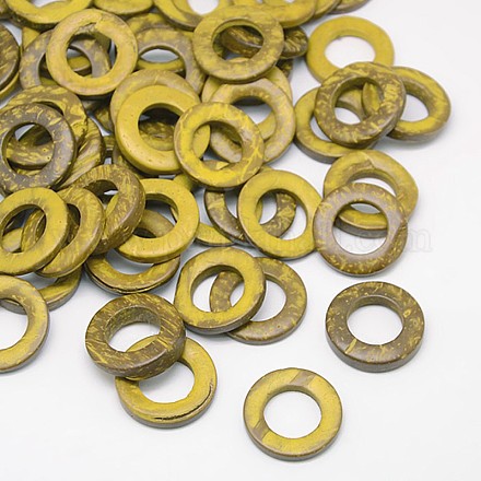 Fornituras de la joya de madera de coco teñido anillos que unen COCO-O006C-09-1