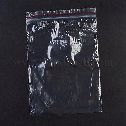 プラスチックジップロックバッグ  再封可能な包装袋  トップシール  セルフシールバッグ  長方形  レッド  19x13cm  片側の厚さ：1.1ミル（0.028mm） OPP-G001-E-13x19cm-1