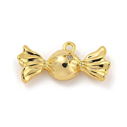 Латунные микропаве прозрачные подвески с фианитом KK-O008-01C-G-1