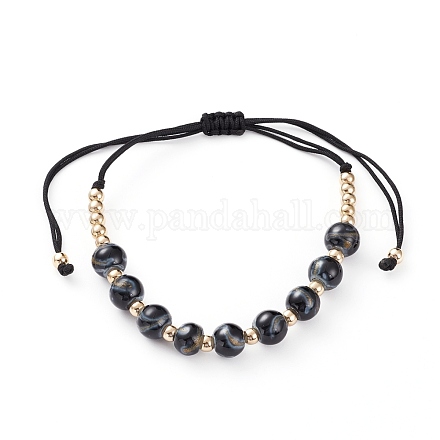 Verstellbare Nylonschnur geflochtenen Perlen Armbänder BJEW-JB05827-02-1