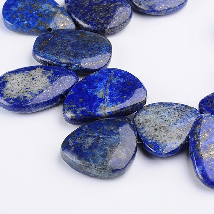Drop Natural Lapis Lazuli Bead Strands G-F272-13-1