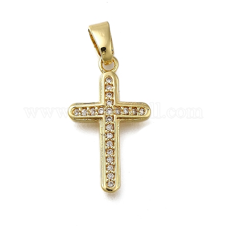 Латунные микропаве прозрачные подвески с фианитом ZIRC-I070-112G-1