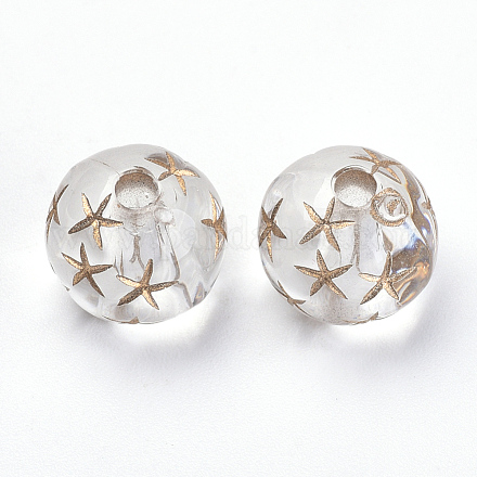 Perles acryliques plaquées OACR-S016-66-1