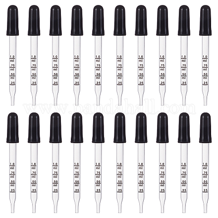 Стеклянные капельницы с прямым наконечником AJEW-WH0248-783-1