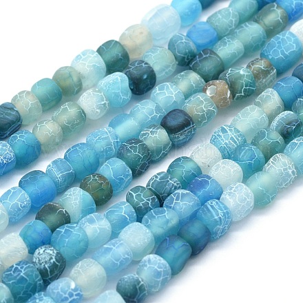 Chapelets de perles en agate teintée naturelle altérée X-G-F583-11E-1