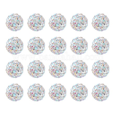 Perles de boule pavé disco  RB-YW0001-09-1